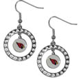 Arizona Cardinals Rhinestone Hoop Earrings